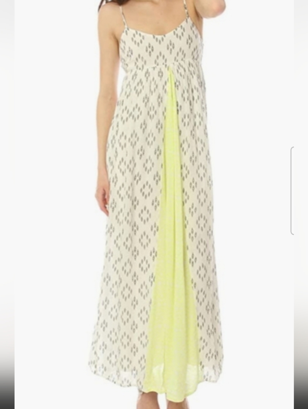 NWT O'Neill Lagoon Ivory Print Maxi Dress